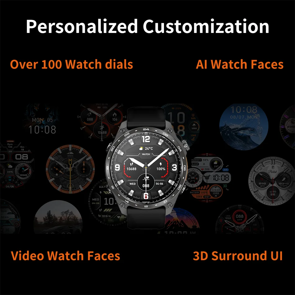 Reloj Inteligente HD300 Pro con GPS Offline, Memoria 4GB y Linterna