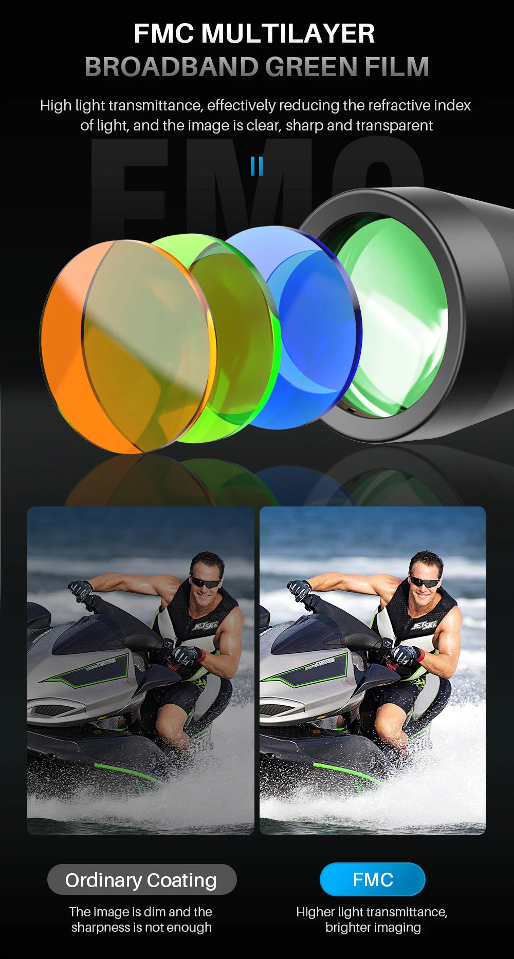 Binoculares APEXEL 10-30x50 Zoom para Caza, Camping y Senderismo