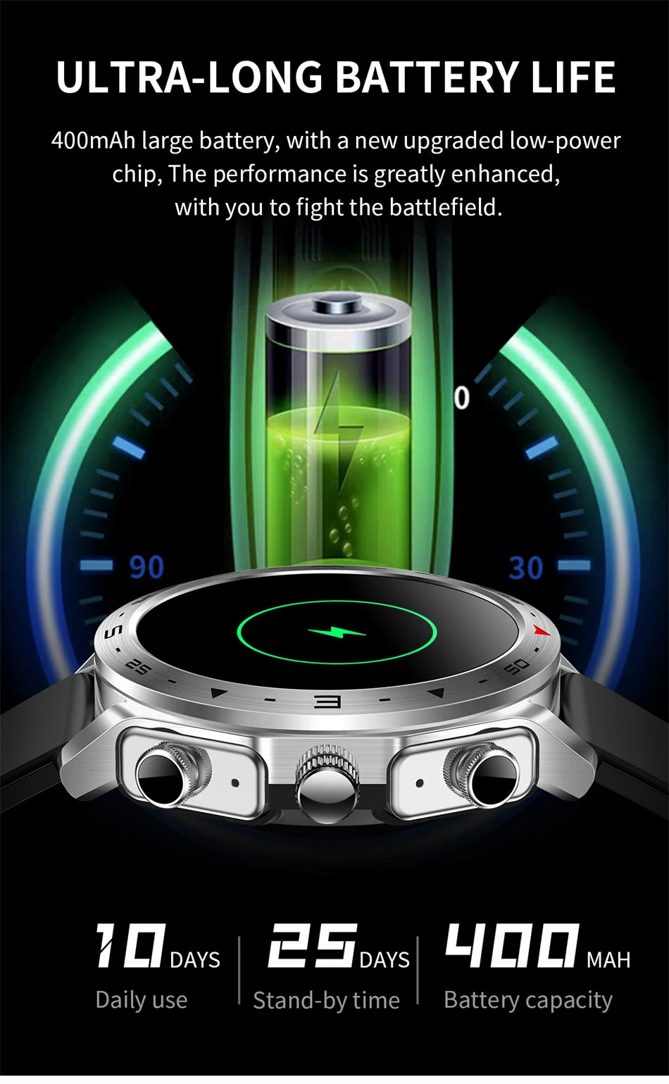 Reloj Inteligente AMOLED con Auriculares Bluetooth Incluidos