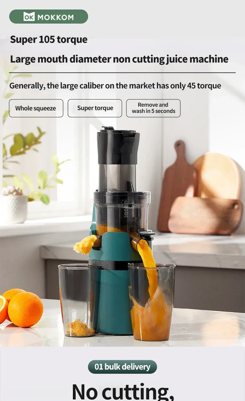 Exprimidor Lento de Prensa Fría — Tornillo Extractor 43 RPM