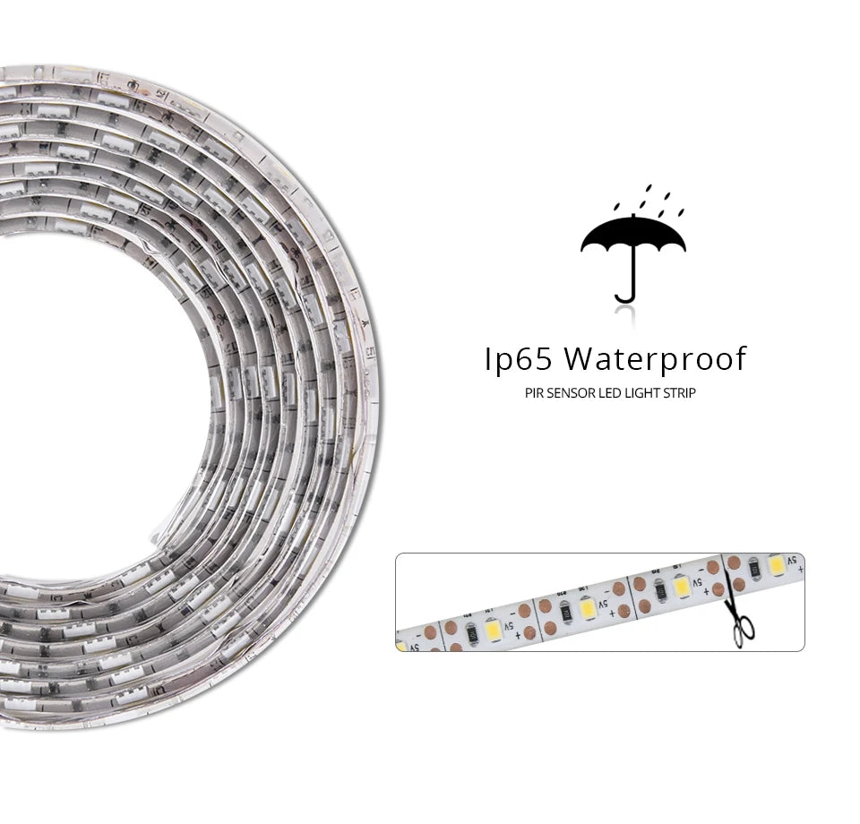 Tira LED con Sensor de Movimiento PIR para Armario