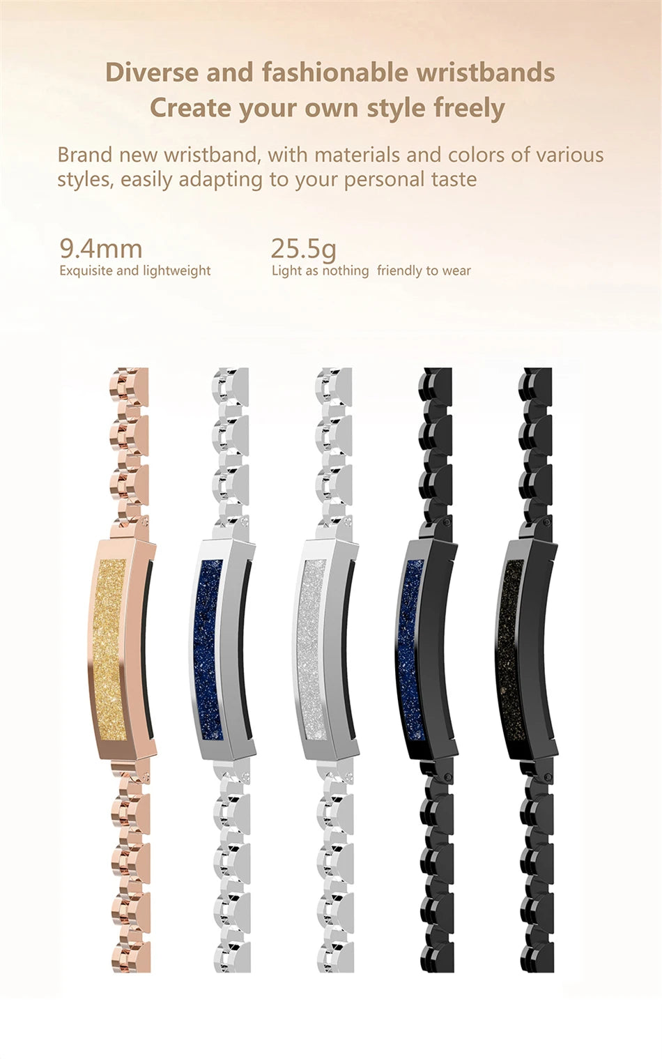 Pulsera inteligente LIGE para mujer con Bluetooth y monitoreo de salud