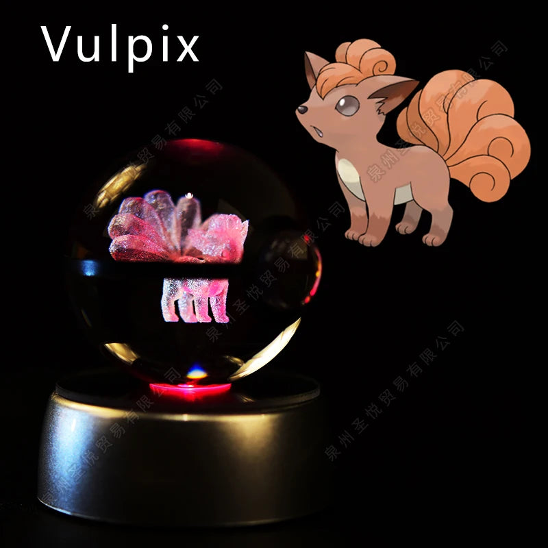 Lámpara Nocturna Pokémon Bola de Cristal 3D Pikachu