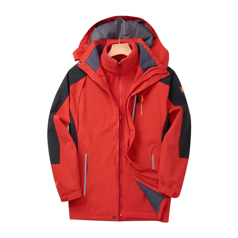 Manténgase caliente y seco: chaqueta térmica Unisex 3 en 1 CON AISLAMIENTO impermeable, a prueba de viento y transpirable