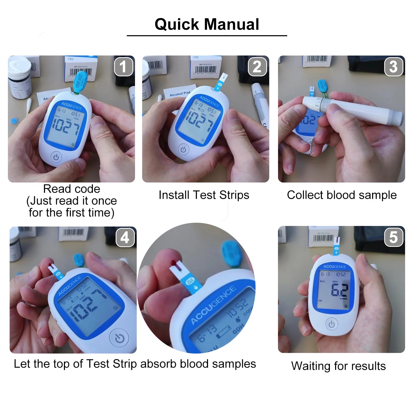 Kit medidor de cetonas en sangre con tiras reactivas para dieta keto
