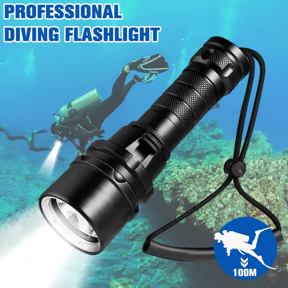 Linterna de Buceo LED Impermeable IP68