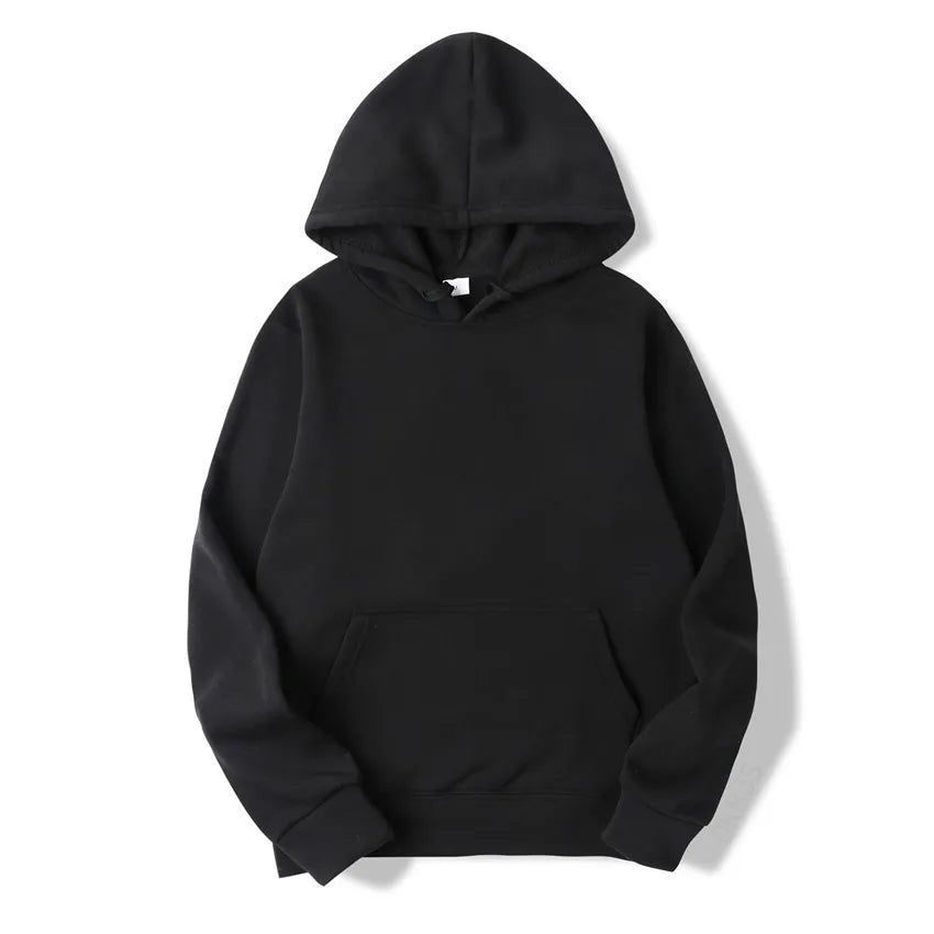 Sudadera con Capucha Casual para Hombre y Mujer, Color Sólido