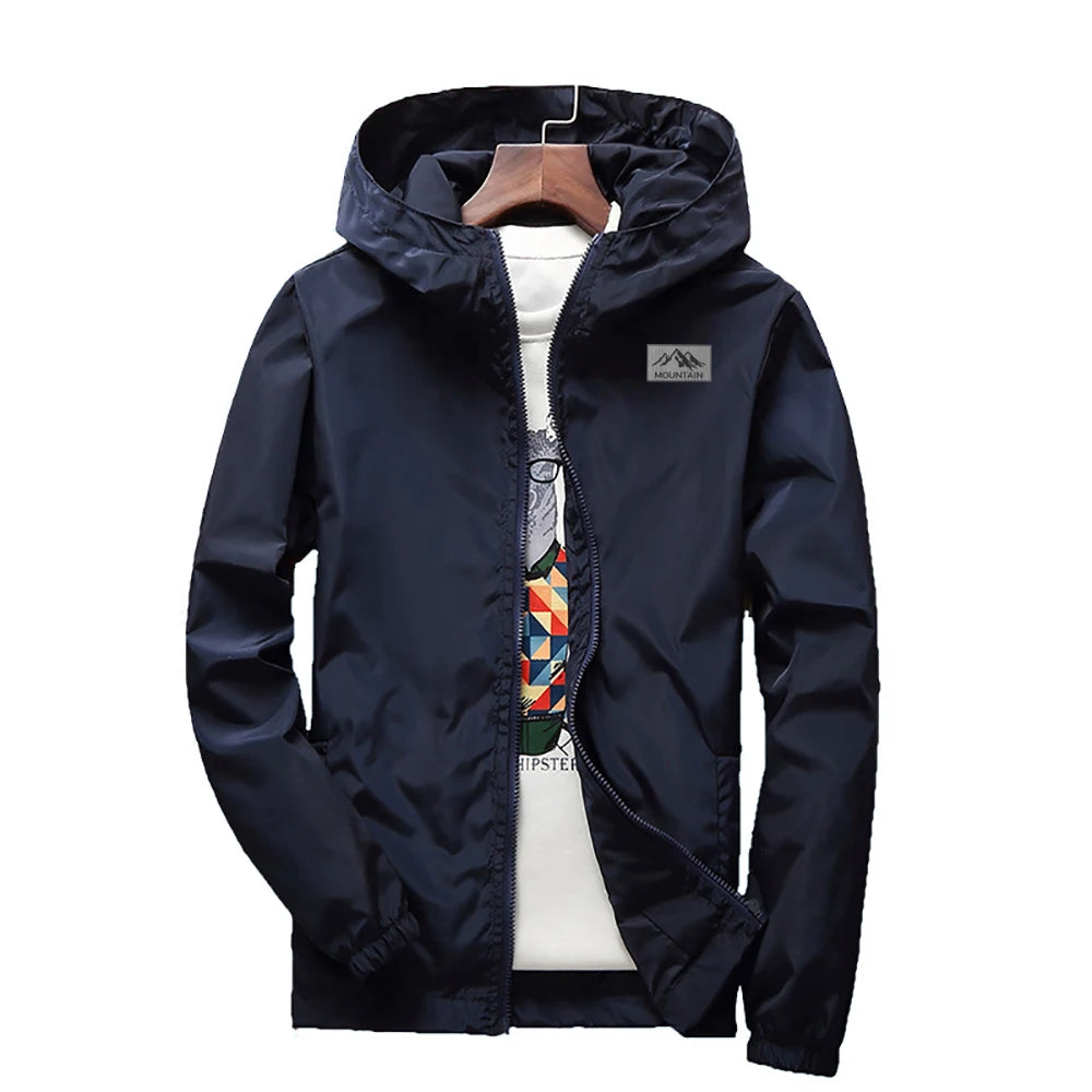 Chaqueta Cortavientos Deportiva con Cremallera para Hombre