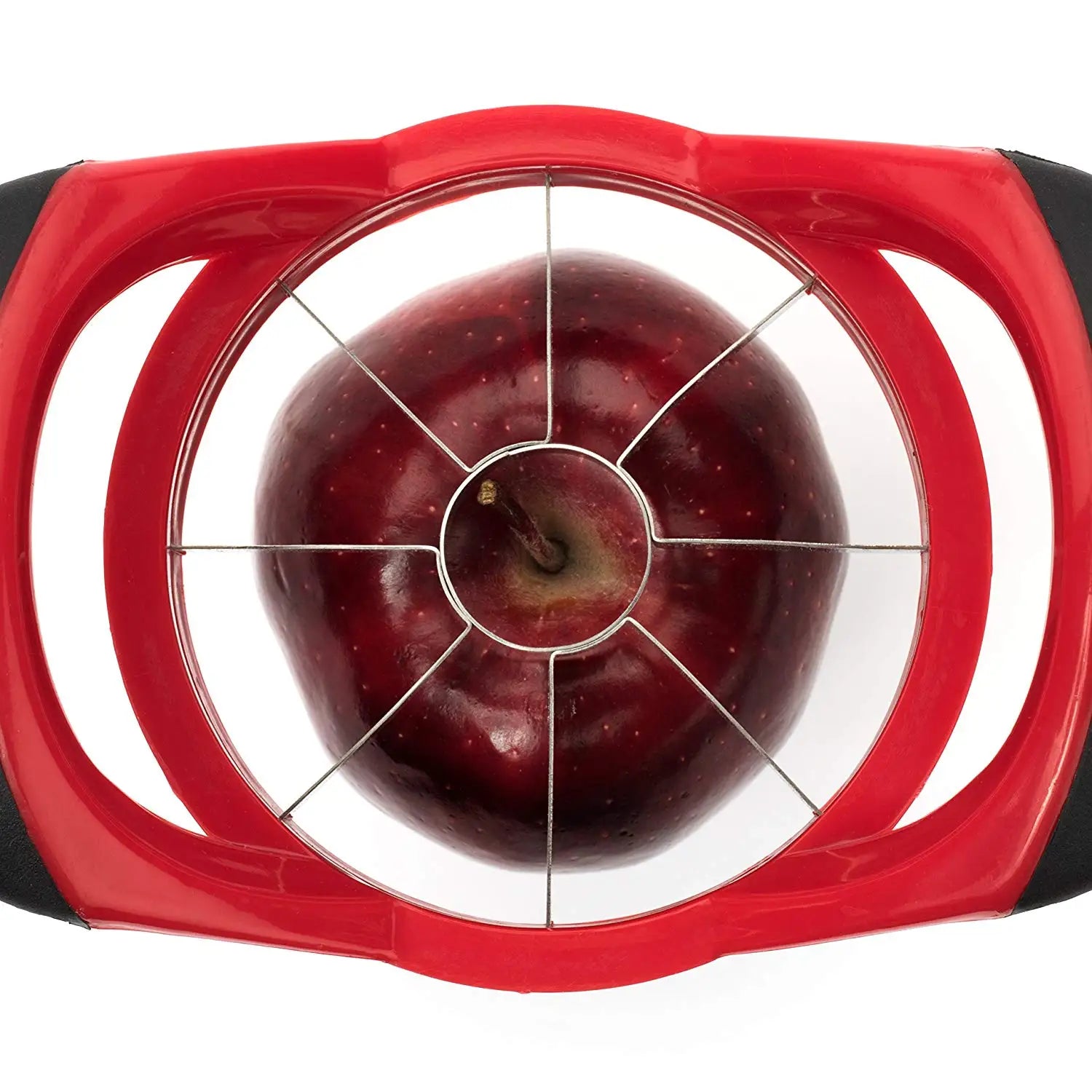 Rebanador de manzanas de acero inoxidable LMETJMA, cortador de manzanas ultracargado mejorado de 8 hojas, divisor KC0310