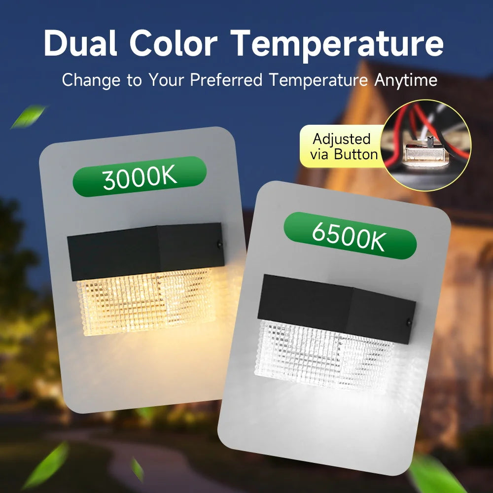 Lámpara Solar LED de Pared para Jardín - Impermeable con RGB