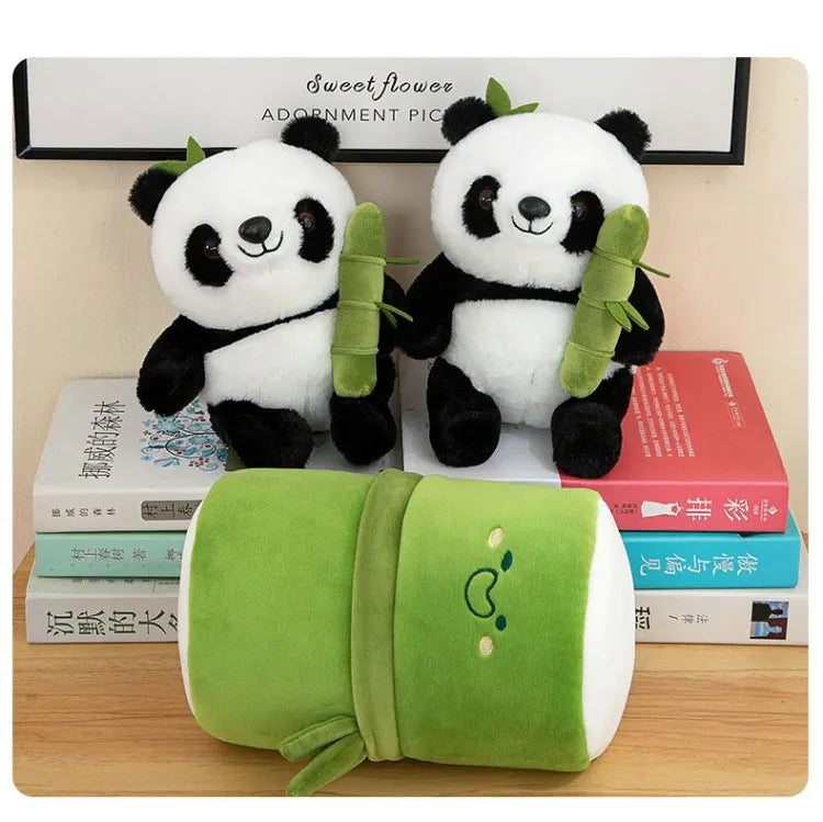 Peluche Panda de Bambú 25-38cm - Muñeco Suave para Niños