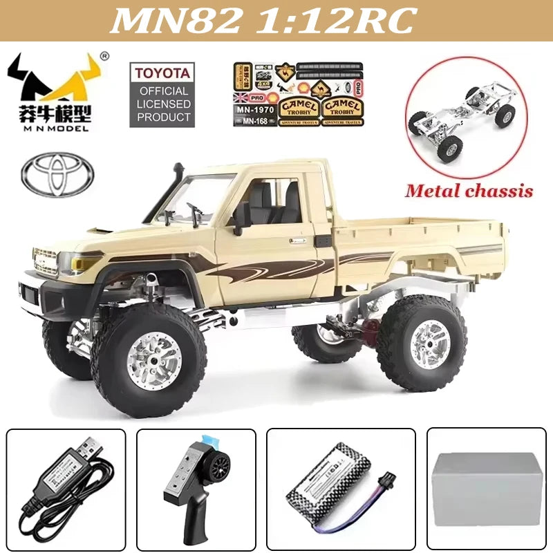 MN82 MN82S Toyota Rc 4x4 Rc CAR 2,4g 1/12 escala completa todoterreno Control remoto coche trepador de control remoto coche de juguete para regalo