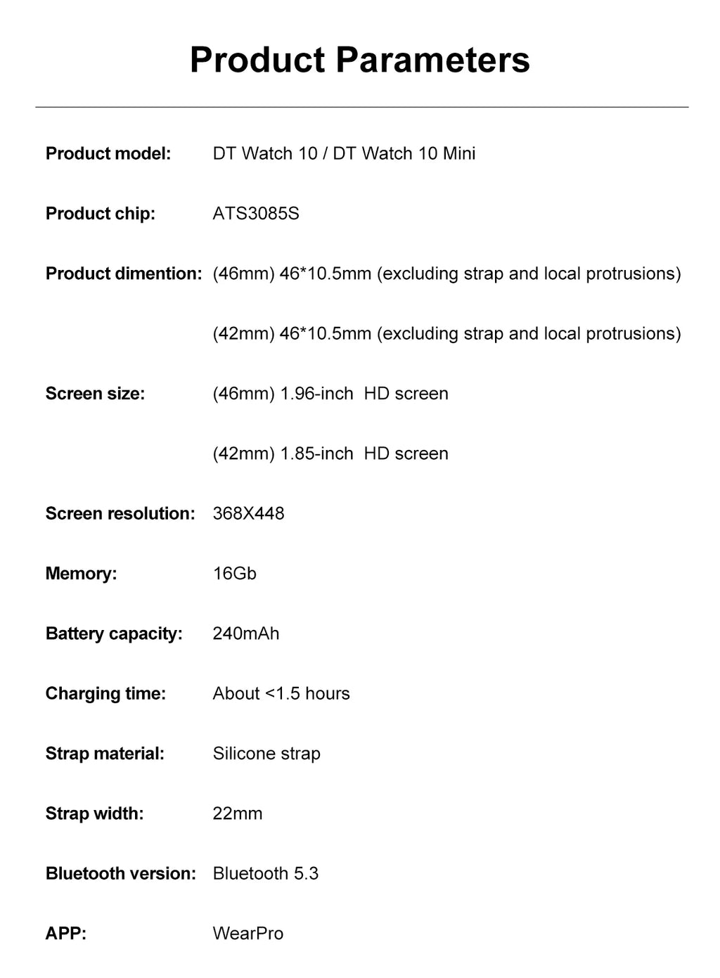 DT Watch X Mini Reloj Inteligente NFC AMOLED