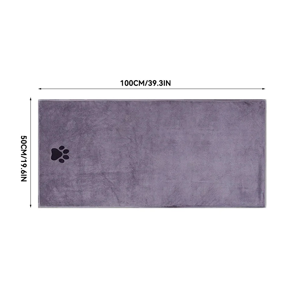 Toalla de Baño para Mascotas de Microfibra, 3 Tamaños Disponibles, Bordada, Súper Suave y Absorbente, para Perros y Gatos, Artículos de Aseo