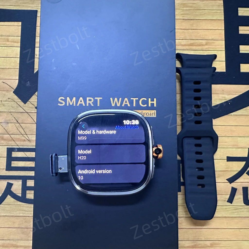 Reloj inteligente M99 Original con pantalla Amoled de 2,4 pulgadas, tarjeta Sim 4G/5G, GPS, WIFI 190 °   Reloj inteligente Android 10.0 con juego de cámara giratoria