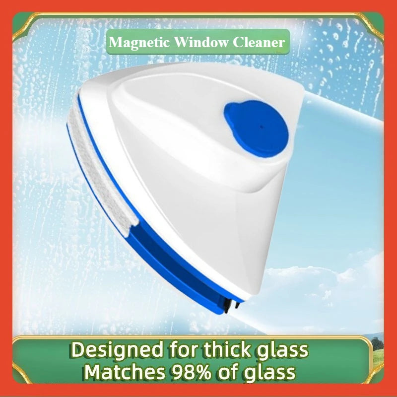 Toallita de vidrio de gran altura, herramienta de limpieza magnética de doble cara para uso doméstico, ventana de almacenamiento de agua engrosada, limpiaparabrisas de vidrio de limpieza de doble cara