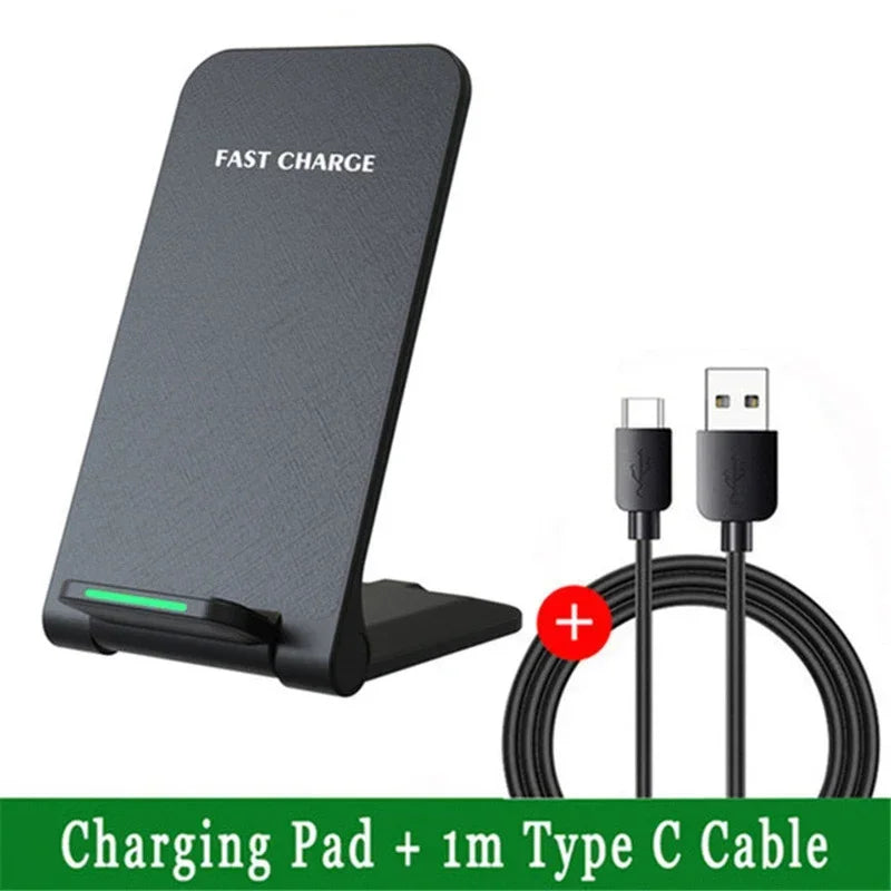 Base de Carga Inalámbrica para iPhone 17 16 15 14 X Pro Max Samsung S24 S23 S22 Xiaomi, Estación de Carga Rápida, Soporte para Teléfono