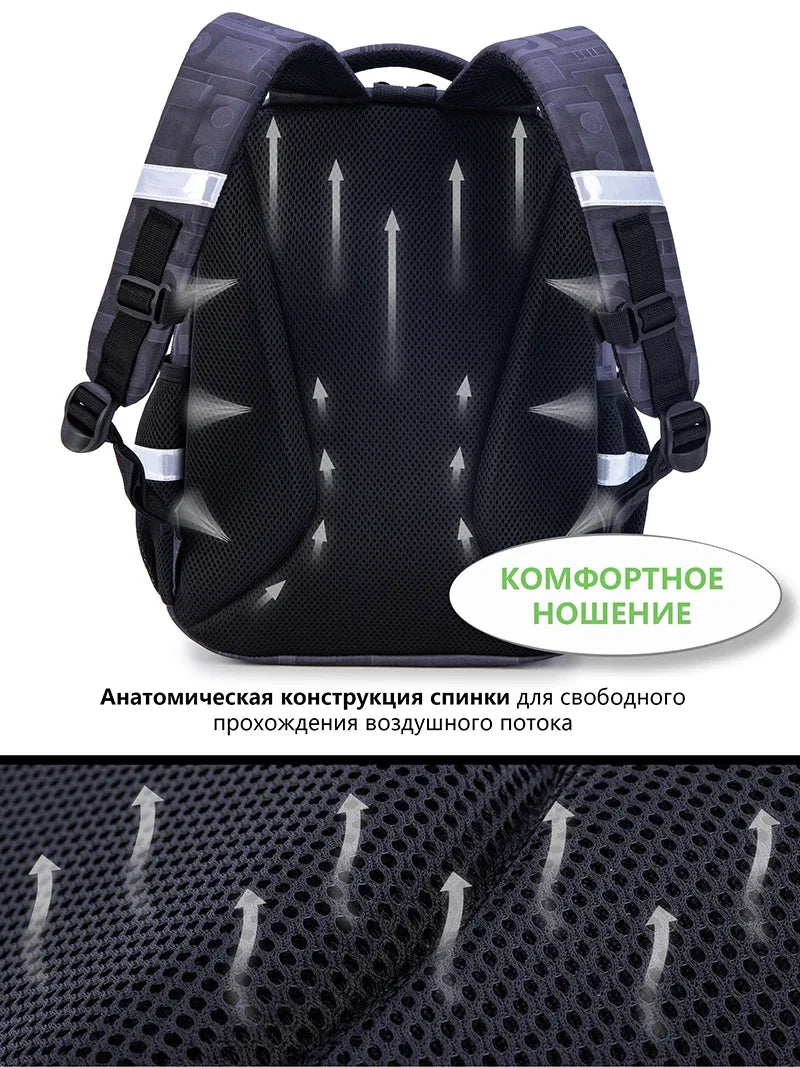 Mochilas escolares de dibujos animados para niños, mochila ortopédica para niños de 1 a 2 grados, mochilas escolares para estudiantes, nueva marca rusa