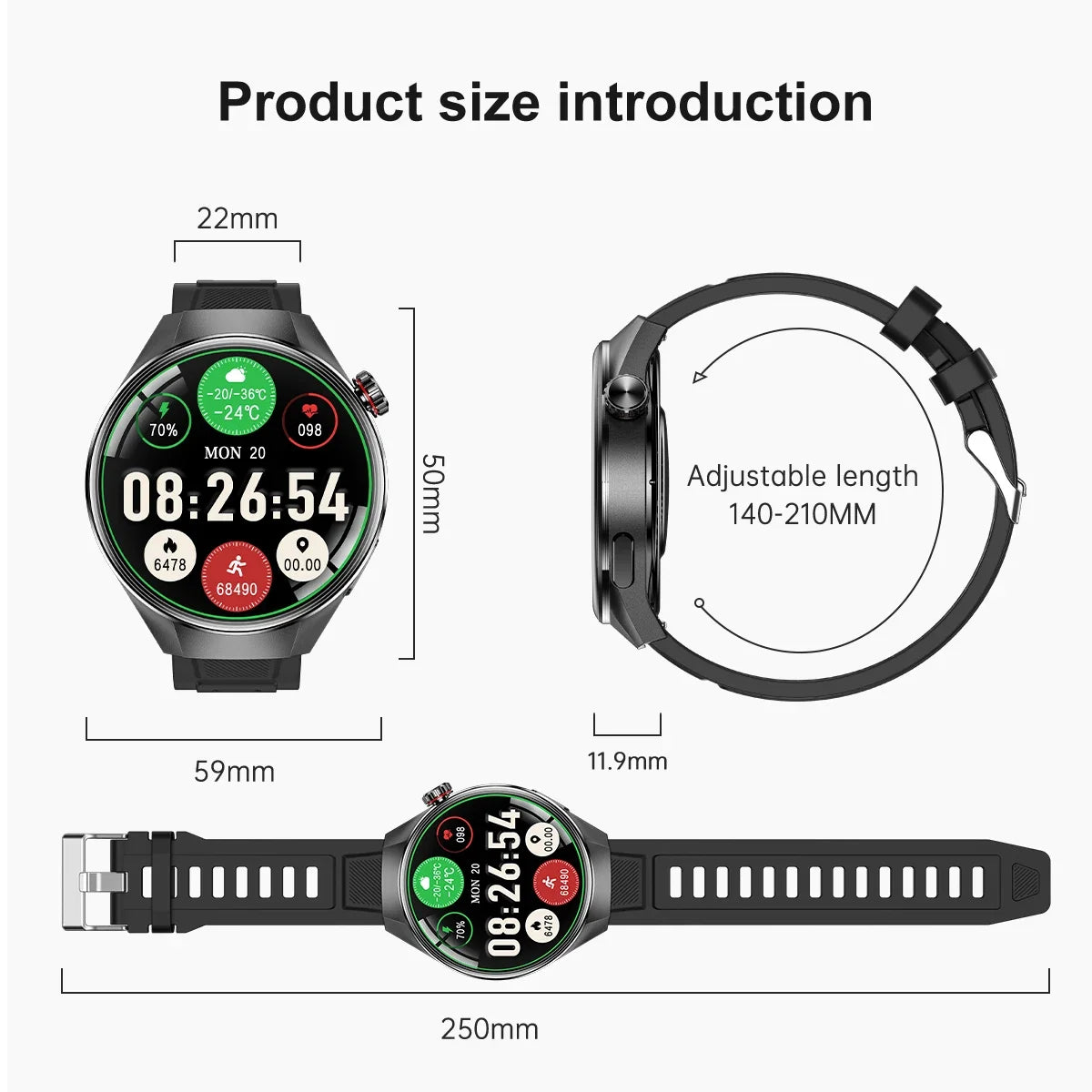 Reloj Inteligente G5 Plus con Pantalla AMOLED, GPS y Llamadas Bluetooth