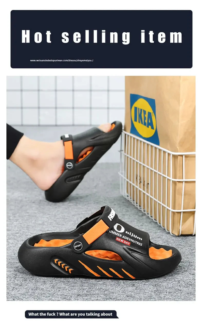 Sandalias slide para hombre en EVA antideslizante para playa e interior