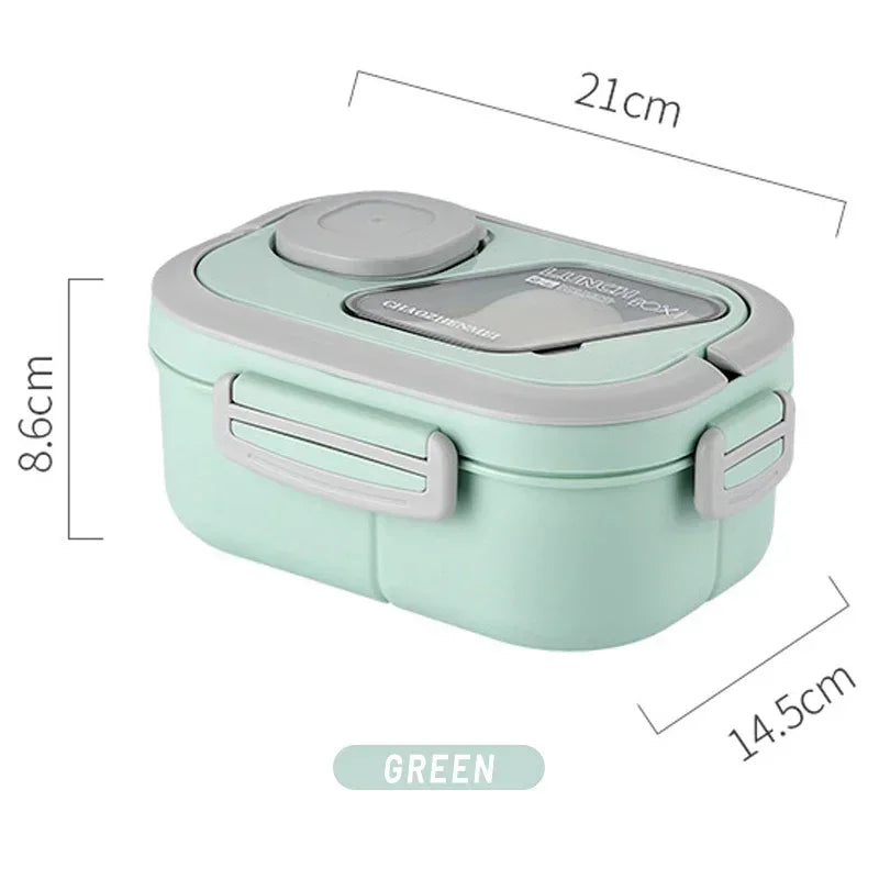 Fiambrera Bento con Compartimentos y Asa