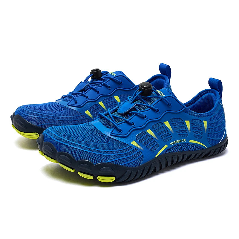 HOBIBEAR Zapatos descalzos para hombre y mujer, zapatillas de deporte con banda elástica transpirable y punta ancha, zapatos informales para caminar en la playa
