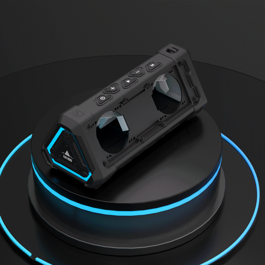 Altavoz Bluetooth para exteriores MLOVE P3, altavoz Bluetooth 5,3 con potencia de salida de 40W, sonido estéreo IPX7 resistente al agua, tarjeta Micro SD, luz RGB