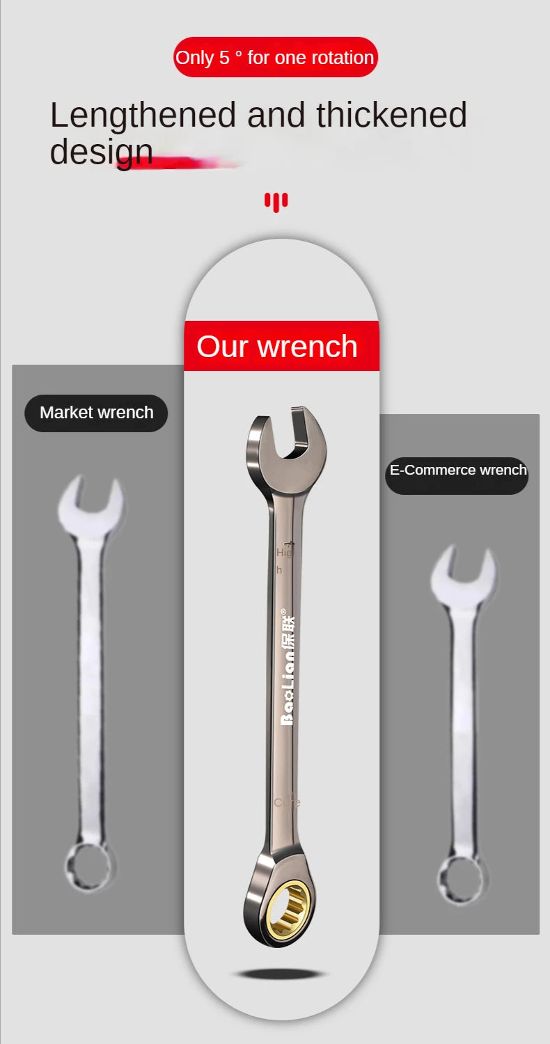 Llave Torx Universal Ajustable de Trinquete 8-22mm