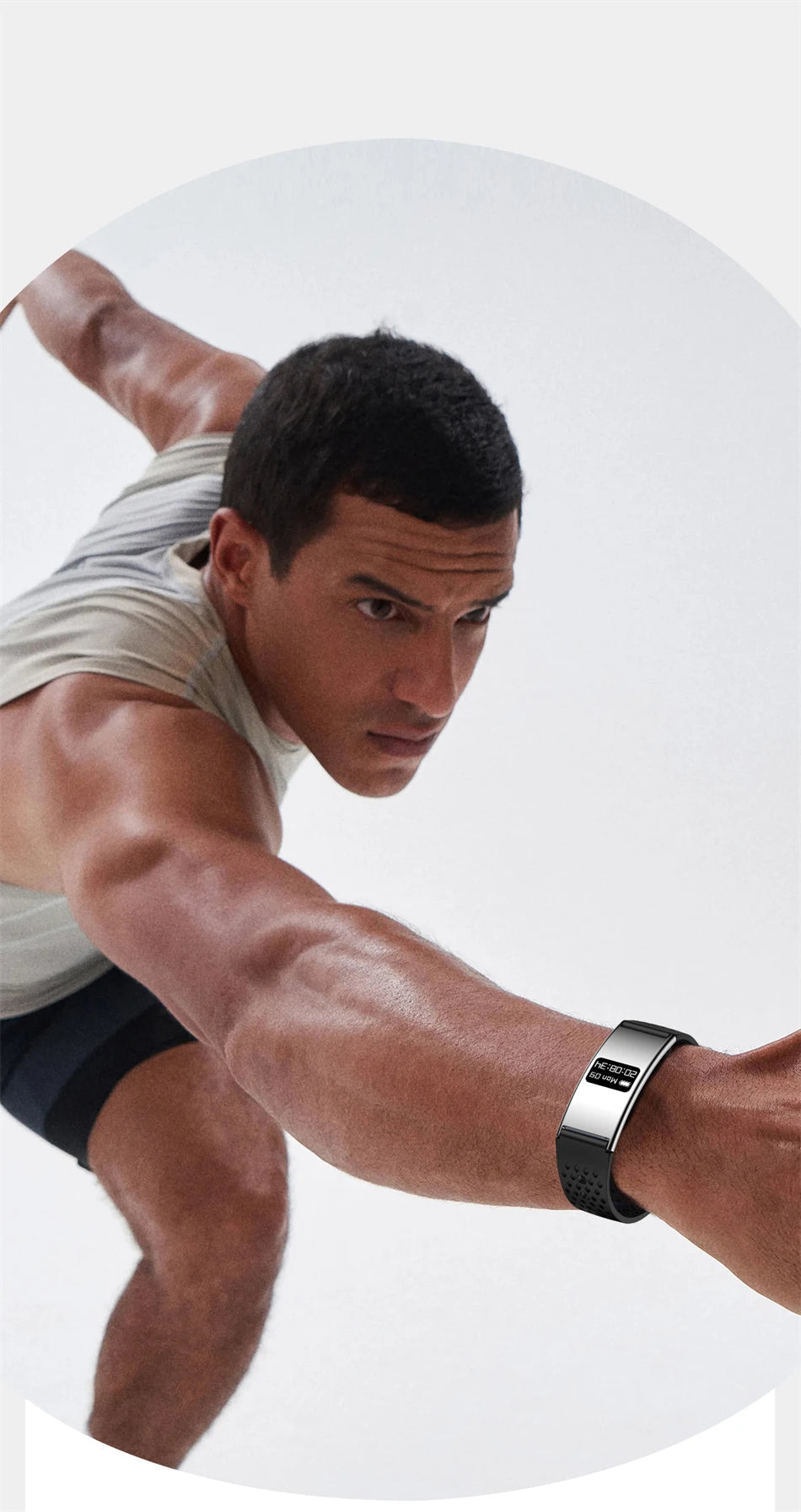 Pulsera Inteligente Deportiva Resistente al Agua IPX8 con Monitor de Salud