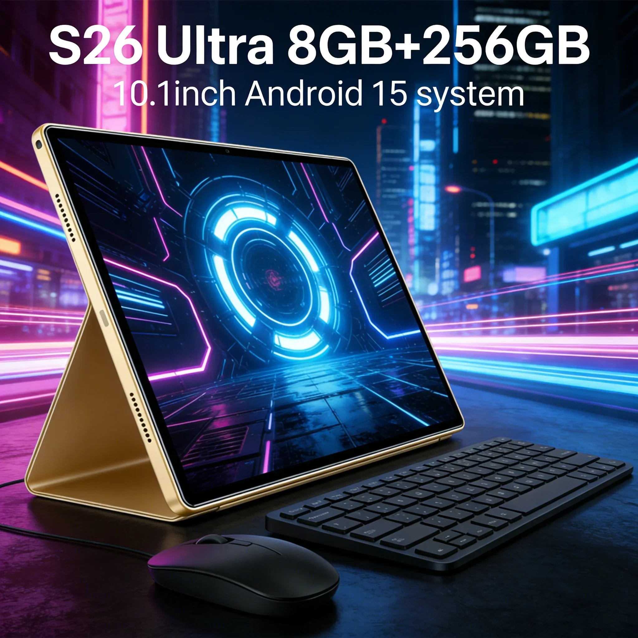 Tablet Android 15 delgada, 8+256 GB, cámara HD, batería 4000 mAh