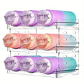 Estante modular expandible para almacenamiento de tazas, organizador transparente de 2 a 3 capas para vasos aislantes, copas de vino, encimera de cocina