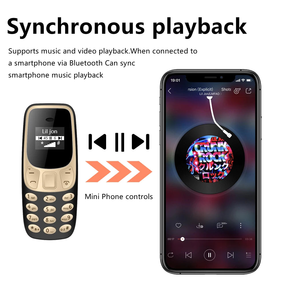 Mini teléfono móvil BM10, 2 tarjetas SIM, auricular Bluetooth, cambiador de voz, grabación de voz de baja radiación, teléfono móvil pequeño multilingüe
