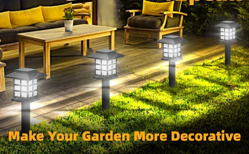 Luces LED solares para caminos, pasarela impermeable para exteriores, decoración de jardín, farola para paisaje, Patio, entrada, 2/4/6/8 Uds.