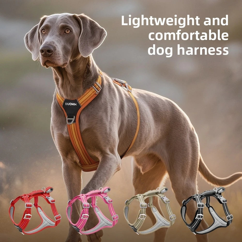 Arnés Antitirones para Perro con Chaleco Reflectante Ajustable