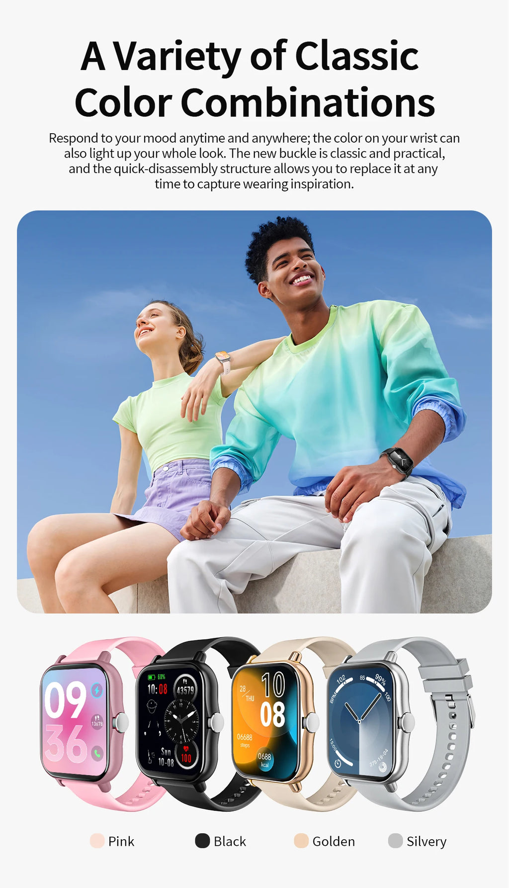 SIMSONLAB Reloj Inteligente Fitness Tracker