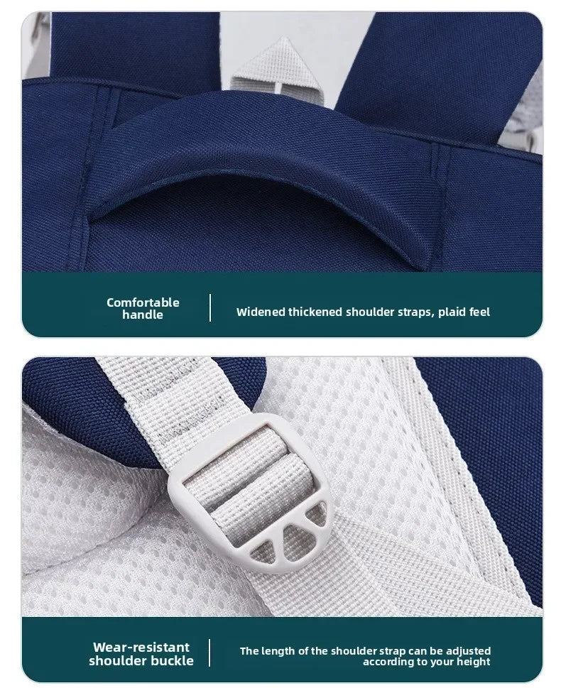 Mochila escolar para niños de grado 1 y 6, mochila duradera impermeable de tela Oxford ligera con diseño ergonómico