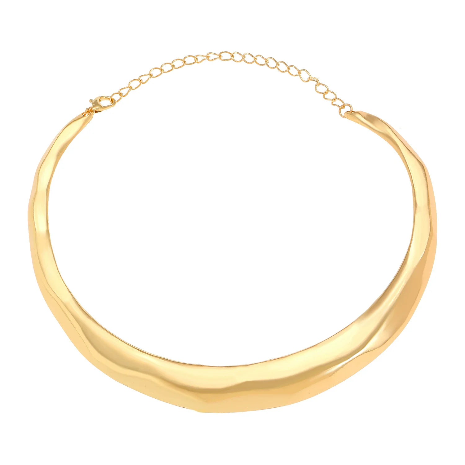 Nuevo Collar Choker Arrugado de Moda para Mujer 2026, Tendencia en Color Dorado, Collar Choker Sencillo, Accesorios de Joyería, Regalo para Fiesta