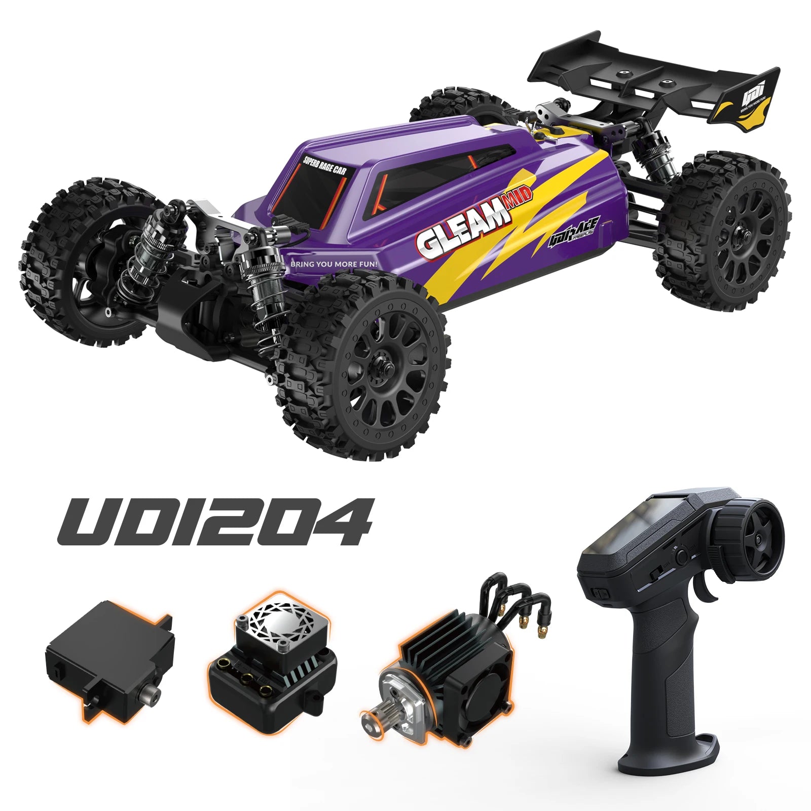 Camioneta RC 1/12 4WD sin Escobillas, Ultra Rápida, Todoterreno para Desierto
