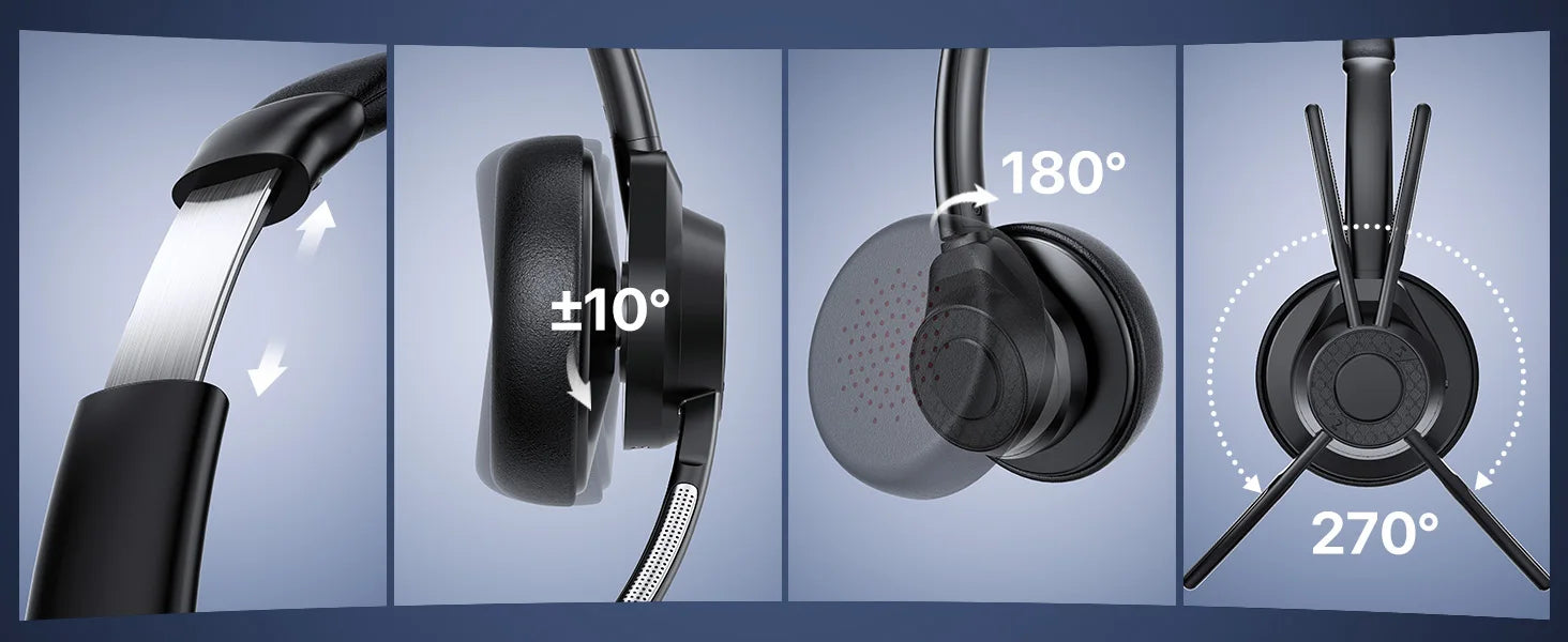 Auriculares Bluetooth 5.4 con Micrófono ENC y Conexión Multipunto