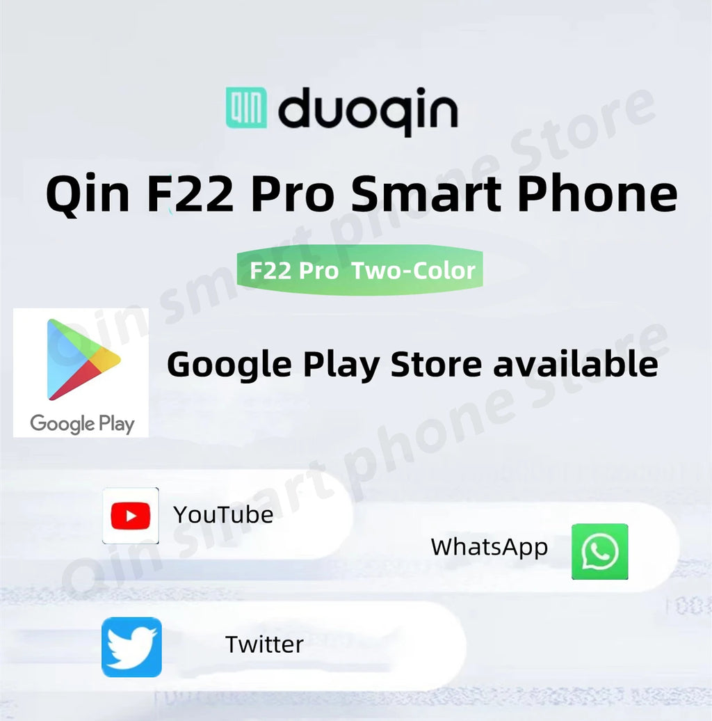Nuevo Qin F22 Pro pantalla táctil inteligente teléfono Wifi 5G + 3,5 pulgadas 4GB 64GB agregar Google Store Android versión QinGlobal teléfono móvil