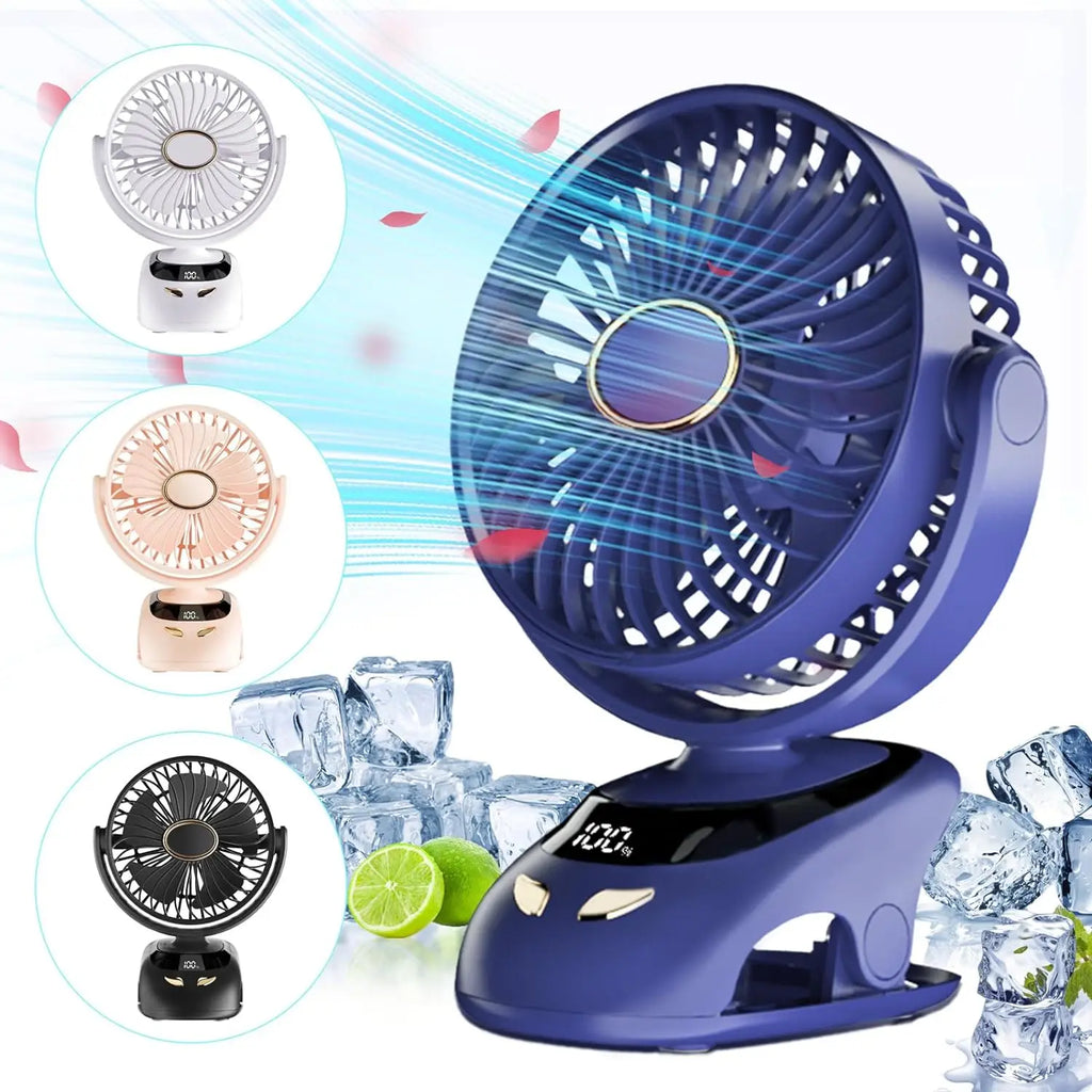 Ventilador con Clip Portátil para Escritorio y Cama
