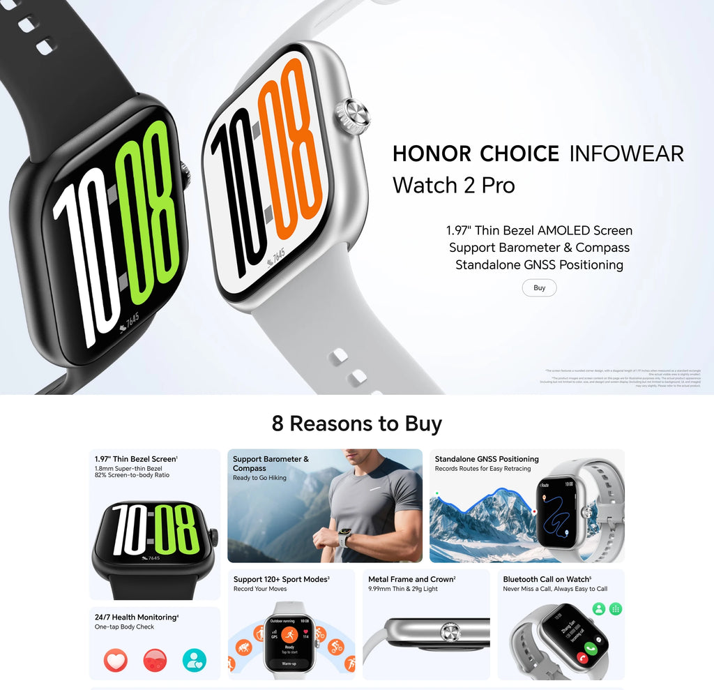 Reloj Inteligente Honor Choice Watch 2 Pro AMOLED