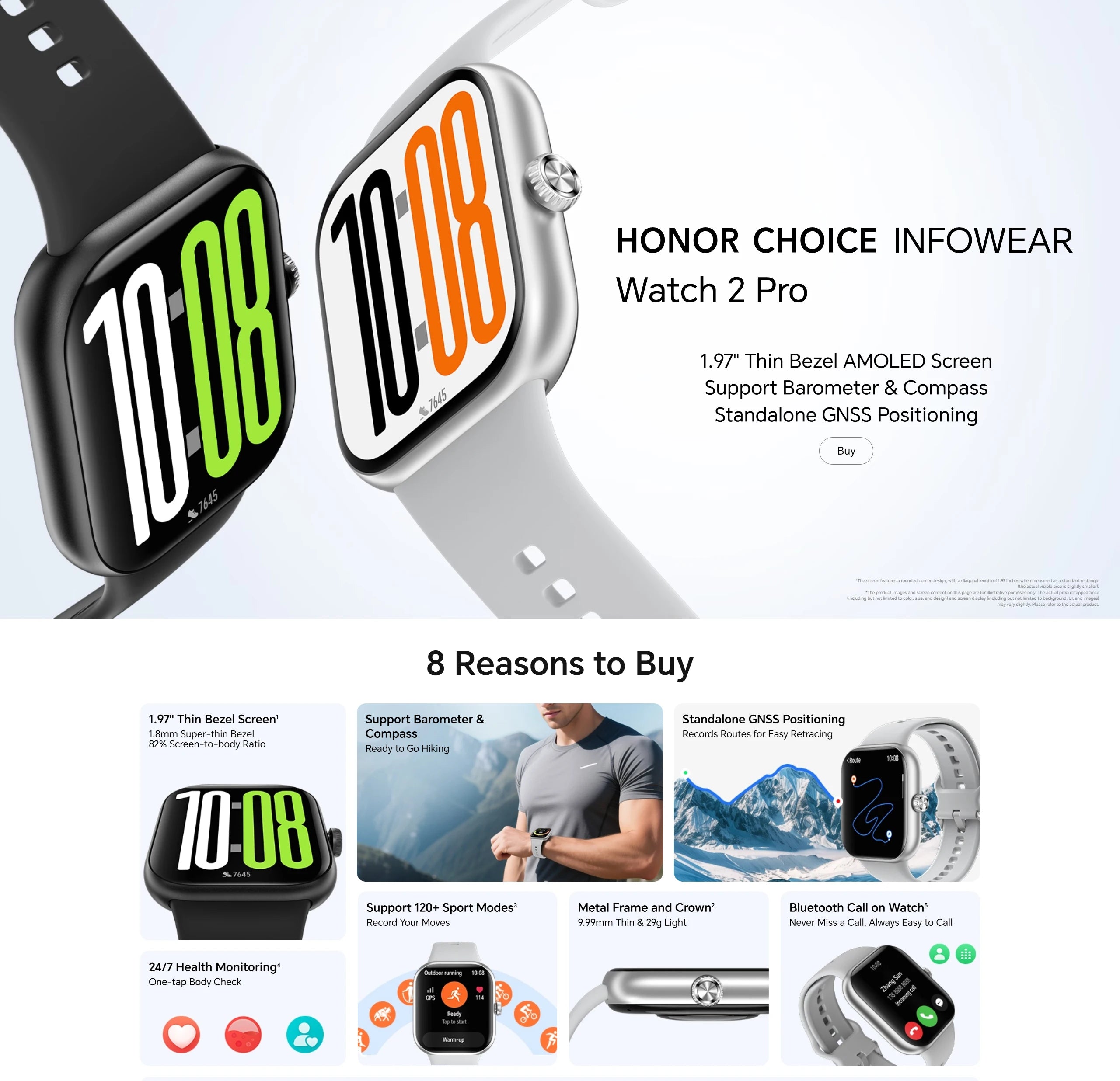 Reloj Inteligente Honor Choice Watch 2 Pro AMOLED