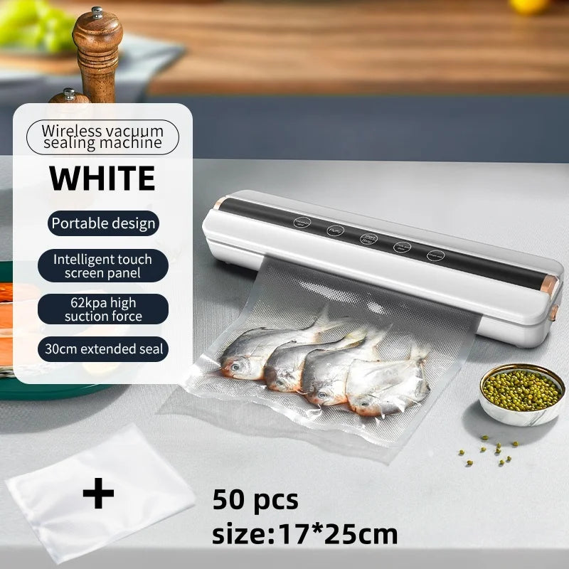 Selladora al Vacío Inalámbrica USB para Alimentos