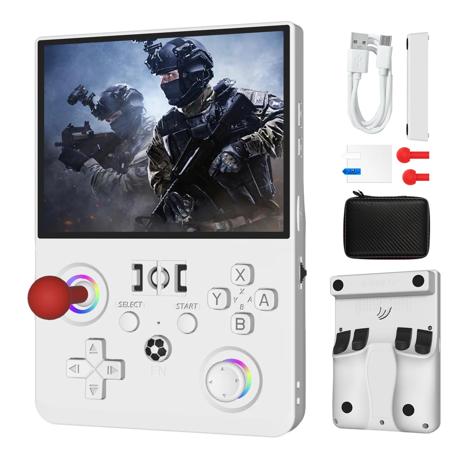 Consola de Juegos Retro R36MAX2, Pantalla HD 4.5 Pulgadas 1024x768, 128GB