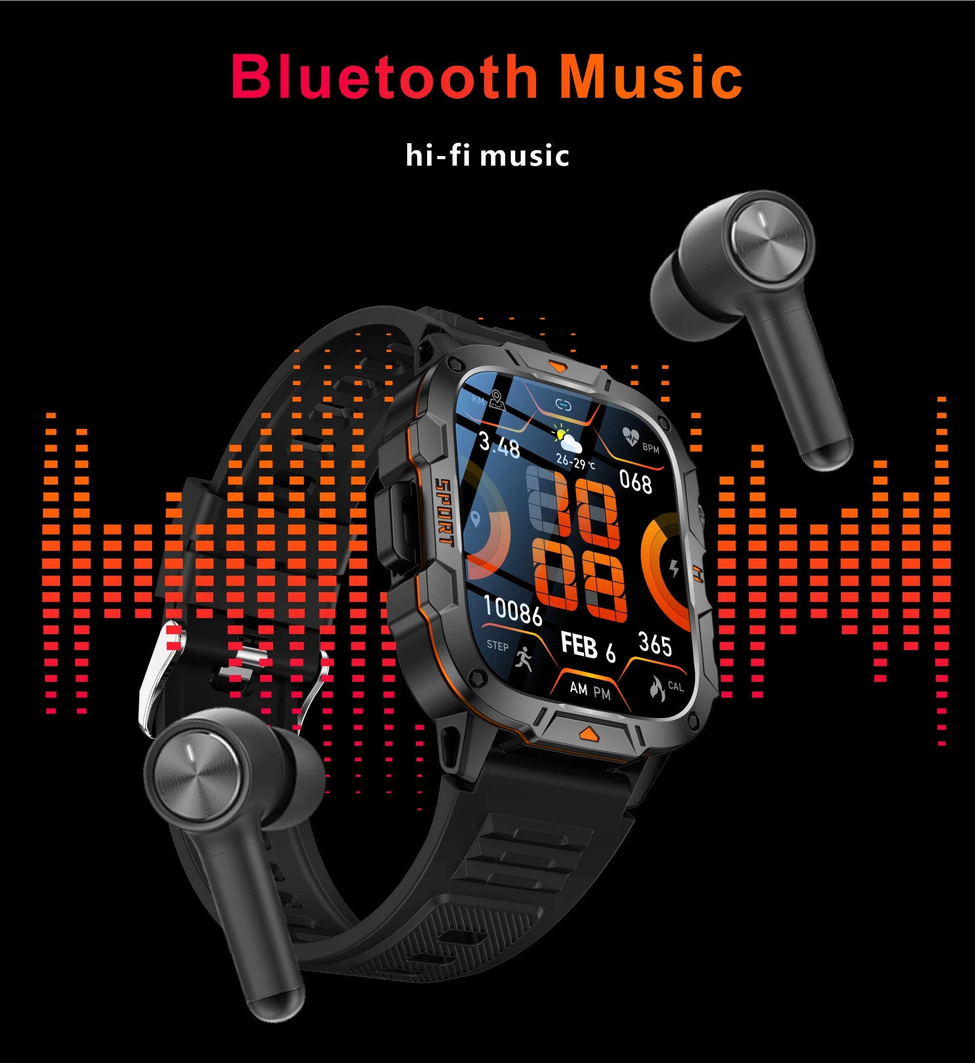 Reloj Inteligente de Grado Militar 2025, Pantalla AMOLED de 1.96 Pulgadas, Resistente al Agua 5ATM, Reloj Inteligente Deportivo con Llamadas Bluetooth