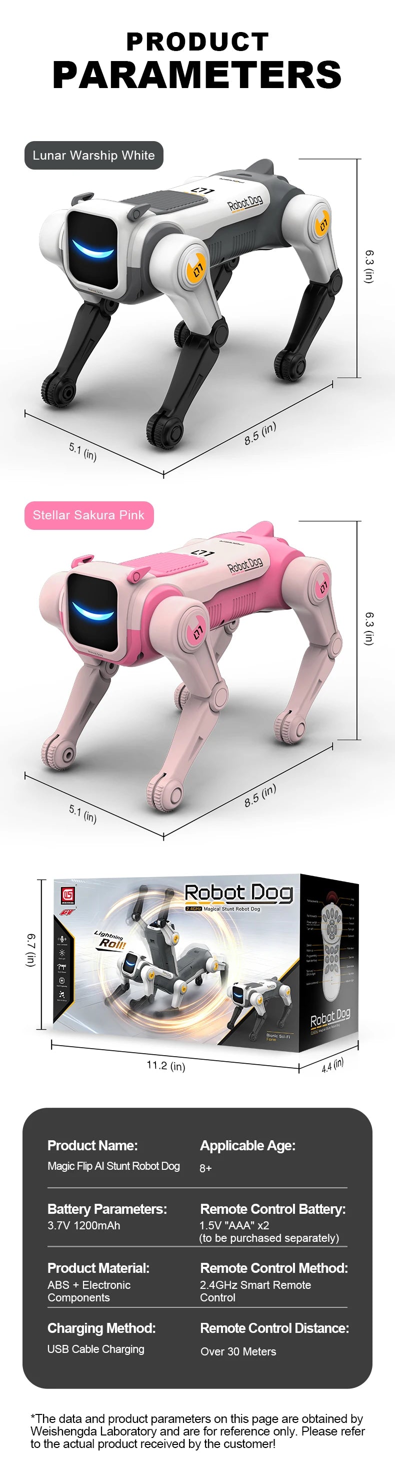 Perro Robot Mecánico RC Inteligente con IA, Comandos de Voz, Programable, Canta, Baila, Acrobacias Electrónicas, Perro Robot Biónico Inteligente