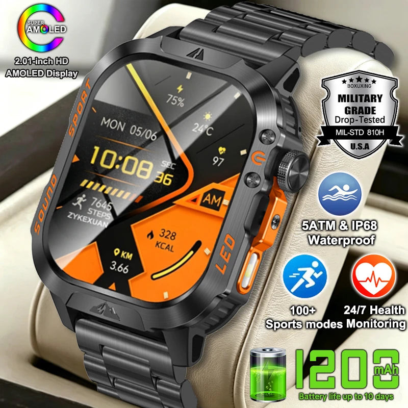 Reloj Inteligente Militar GPS 5ATM Resistente