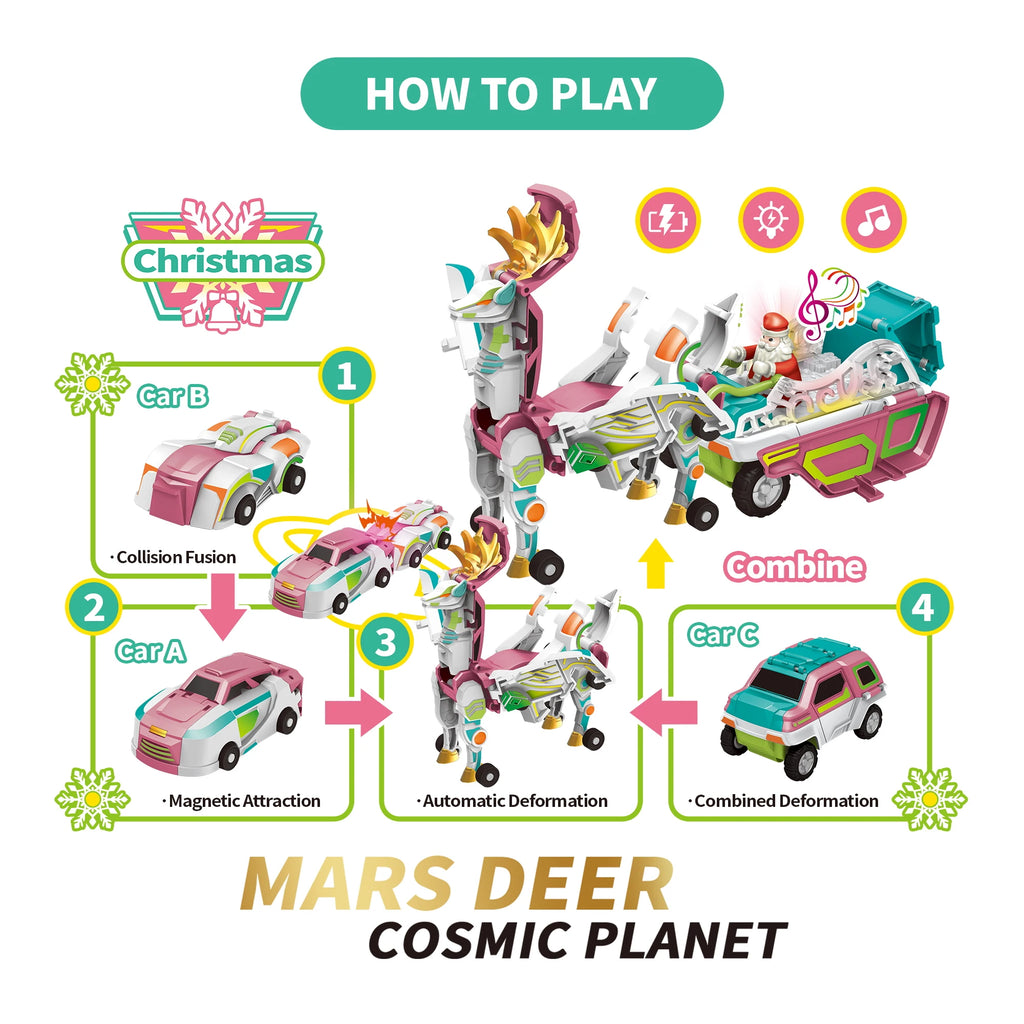 Auto Magnético Transformable 3 en 1 para Niños Juguete DIY