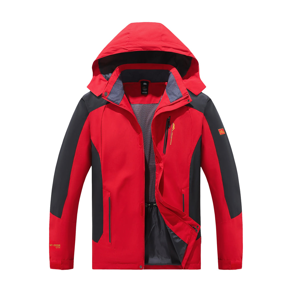 Chaqueta Repelente al Agua con Capucha Desmontable para Hombre